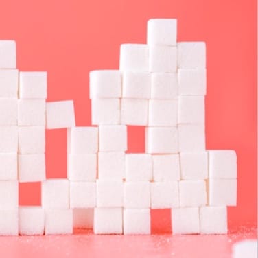 Pile of sugar cubes